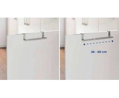 Reguliuojamas rankšluosčių džiovintuvas, laikiklis kabinimui ant spintelių durų ir stalčių, 36-60 cm, WENKO