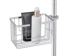 WENKO shower rod basket, stainless steel, 20 x 12 x 13 cm