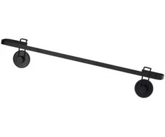 Bathroom Solutions Rankšluosčių laikiklis 60 cm Juodas metalas su siurbimo puodeliais