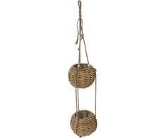 Home Styling Collection Pakabinamas gėlių vazonas dviem gėlėms, 72 cm