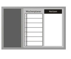 WEEKLY PLANNER užrašų lenta, 3 in 1, 60x40 cm, ZELLER