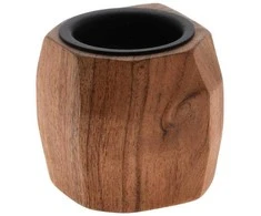 Home Styling Collection Medinė žvakidė, akacija, 6 cm