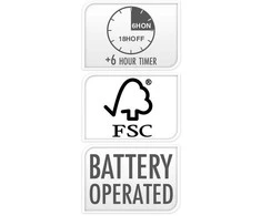 Home Styling Collection Medinė kalėdinė dekoracija su LED lemputėmis, rogės, 32 x 25 x 11 cm