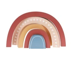 Home Styling Collection RAINBOW Medinė vaivorykštė, vaikų kambario dekoracija, 26,5 x 2,5 x 15,2 cm