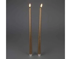 Mondex Vaškuotos stalo žvakės su LED, 38 cm