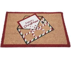 Home Styling Collection Kokoso pluošto kilimėlis 59x39 cm, laiškas Kalėdų Seneliui