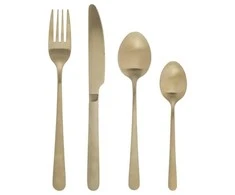 Secret De Gourmet PIECES Žalias HARMONY stalo įrankių rinkinys, 24 vnt., aukso spalva