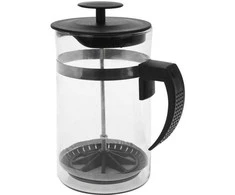 Excellent Houseware Kavinukas su stūmokliu stiklinis 1 l