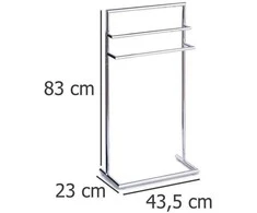 ZELLER rankšluosčių laikiklis rankšluosčių stovas chromas 44x23x83 cm