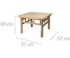 Ambiance Stalas Bamboo 57x57x38cm bambuko