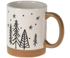 Home Styling Collection Žieminis puodelis su rankena su eglutės motyvu, 250 ml