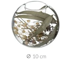 Atmosphera Žvakidė, sausos gėlės stiklinėje, 2in1