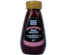 BBQ Entertainment Ultimate BBQ padažas su avietėmis ir chipotle, 280 g.