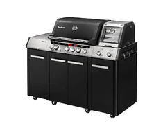 Dujinis Grilis Enders Uniq Pro 3 Iko Kitchen Cruster su Turbo Zona ir Šonine Orkaite, Juodas/Plieno Spalvos