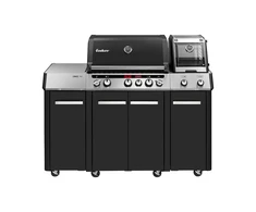 Dujinis Grilis Enders Uniq Pro 3 Iko Kitchen Cruster su Turbo Zona ir Šonine Orkaite, Juodas/Plieno Spalvos