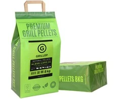 GRILLEP Premium grilio granulės, natūralios alksnio medienos (Natural), 8kg