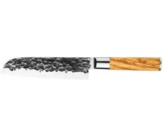 Japoniško plieno peilis STYLE DE VIE Olive Forged, Santoku, 18 cm