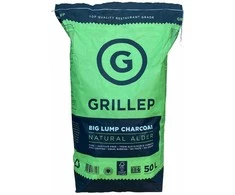 Premium klasės alksnio anglys Grillep Big Lump, 50L