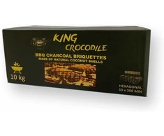 Presuoti kokoso kevalo anglies briketai King Crocodile, 10 kg