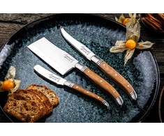 Sūrio peilių rinkinys LAGUIOLE Luxury Line by STYLE DE VIE, alyvmedis, 3 vnt.