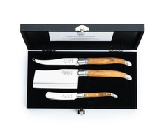 Sūrio peilių rinkinys LAGUIOLE Luxury Line by STYLE DE VIE, alyvmedis, 3 vnt.
