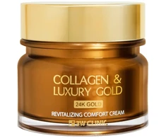 3W Clinic Collagen &amp; Luxury Gold Revitalizing Comfort auksinis prabangus veido kremas su auksu ir kolagenu 100 ml
