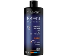 4Organic Men Power natūrali dušo želė 3in1 Energy 500ml