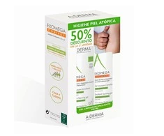 A Derma Exomega Emollient Foaming Gel gelis kasdienei labai sausos ir atopinės odos priežiūrai 2x500ml