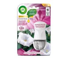 Air Wick eteriniai aliejai elektrinis oro gaiviklis ir papildymas Moon Lily įvyniotas į satiną 19ml