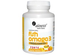 Aliness Žuvų Omega 3 Forte trigliceridai 500/250 mg maisto papildas 60 kapsulių