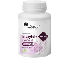 Aliness Inozitolis mio/D-chiro 650 mg + vitaminas B6 maisto papildas 100 kapsulių