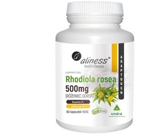 Aliness Rhodiola rosea (Rhodiola rosea) 500 mg maisto papildas, 60 kapsulių