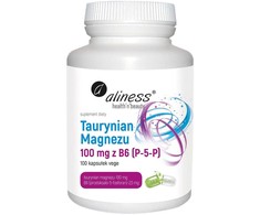 Aliness Taurynian Magnezu 100mg + B6 x 100 kaps.