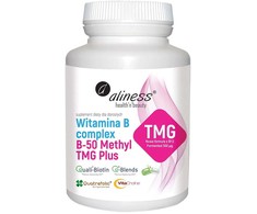 Aliness Vitamino B kompleksas B-50 metil TMG Plus maisto papildas 100 kapsulių