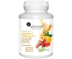 Aliness Maisto papildas su vitaminu C 1000 mg Plus, 100 kapsulių
