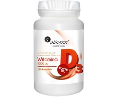 Aliness Vitamino D3 FORTE aliejus 4000 TV maisto papildas 120 kapsulių