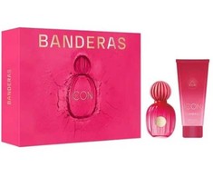 Set Antonio Banderas: The Icon – vandens parfiumas moterims, 100 ml + The Icon drėkinamasis losjonas kūnui, 75 ml