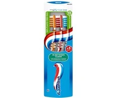 AQUAFRESH dantų šepetėlis tarp dantų valymo priemonių – vidutinio dydžio TRIO, 3 vnt.
