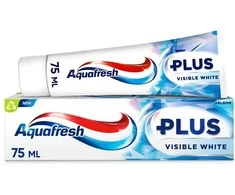 Aquafresh Plus Visible Baltas dantų pasta su fluoru 75ml