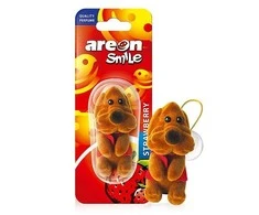 AREON Smile žaislas šunims su braškių / rudos spalvos oro gaivikliu