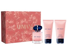 Armani „My Way“ rinkinys: 50 ml kvapusis vanduo + 50 ml kūno losjonas + 50 ml dušo želė