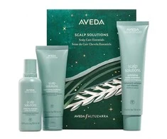 Aveda Scalp Solutions rinkinys plaukų šampūnas 100ml + plaukų kondicionierius 100ml + šveičiamoji galvos odos procedūra 150ml