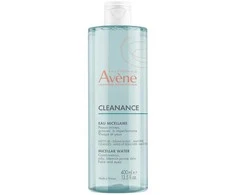 Avene Cleanance Micellar Vanduo micelinis vanduo mišriai / riebiai / į spuogus linkusiai odai, 400 ml