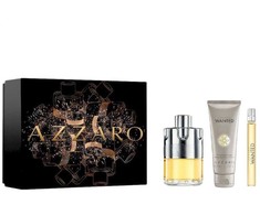 Azzaro Wanted rinkinys vyrams (EDT, 100 ml + dušo želė, 75 ml + EDT, 10 ml)