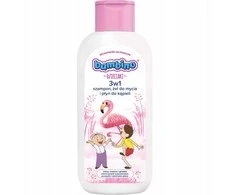 Bambino Vaikiškas 3in1 šampūnas, dušo želė ir vonios skystis „Flamingo“ 400 ml