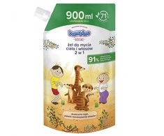 NIVEA Bambino Kids kūno ir plaukų plovimo gelis 2in1 Meerkats Refill 900 ml