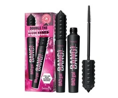 Benefit Duo Set: Badgal Bang! Volumizing Blakstienų tušas apimties suteikiantis blakstienų tušas, atspalvis: 1 Intense Pitch Juodas, 2 x 8,5g