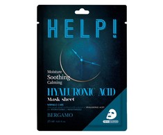 Bergamo Help Lakštinė veido kaukė su hialurono rūgštimi, 25 ml