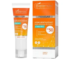 Bielenda Professional „SupremeLab Energy Boost“ hidro-revitalizuojantis apsauginis veido kremas su „Tetra-Vit C SPF50“ 40 ml