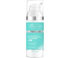 Bielenda Professional „SupremeLab Skin Tone Advanced“ odos spalvos pakitimus mažinantis kremas su SPF50, 50 ml